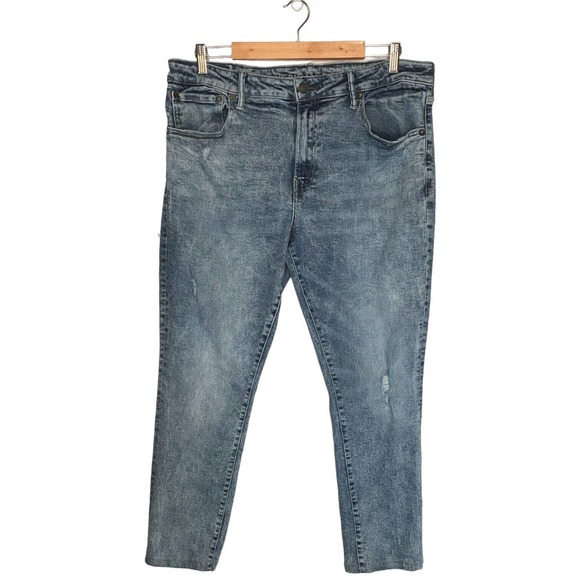 American Eagle Outfitters Other - American Eagle Mens Size 38 Flex Slim Taper Distressed Stone Wash Denim Blue